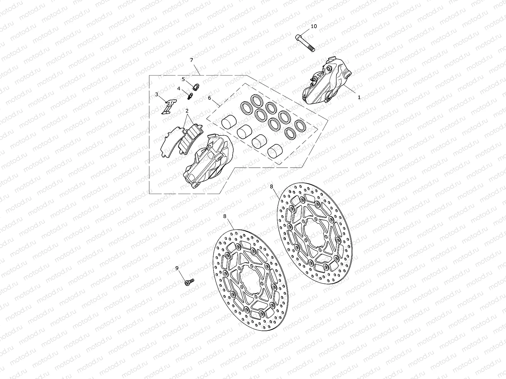 Front Brake Caliper & Disc