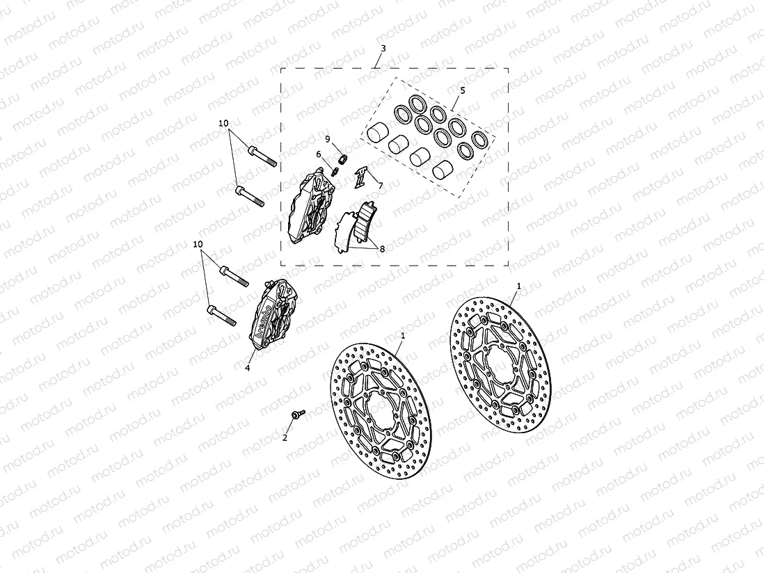 Front Brake Caliper & Disc