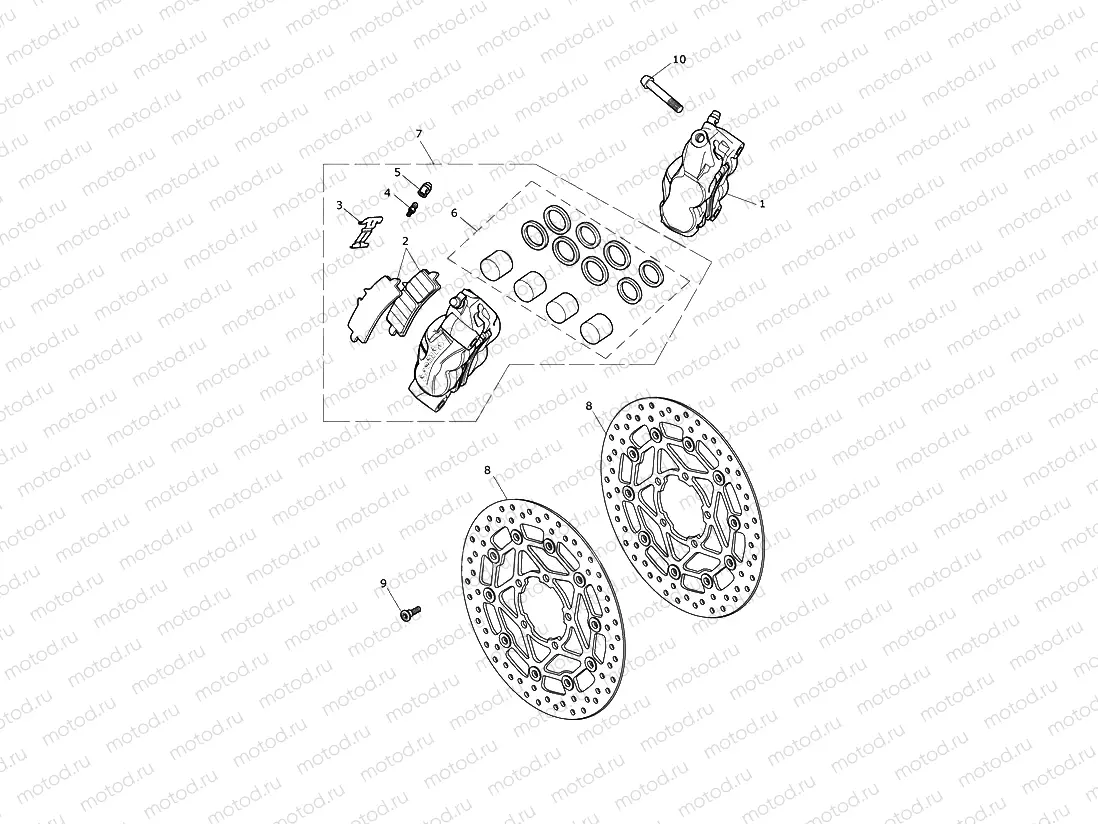 Front Brake Caliper & Disc