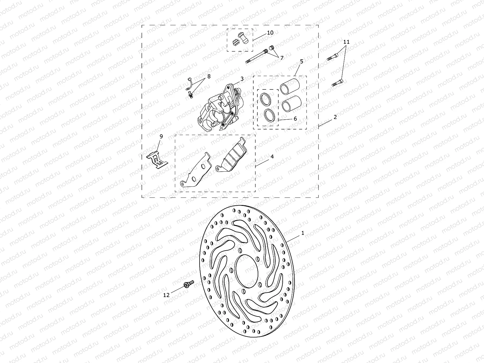 Front Brake Caliper, Disc 914972