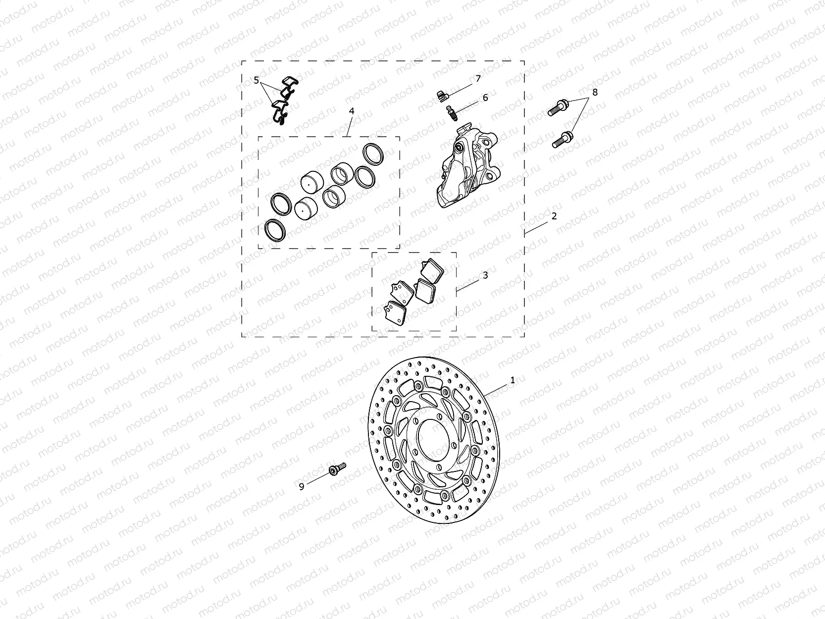 Front Brake Caliper, Disc 914973
