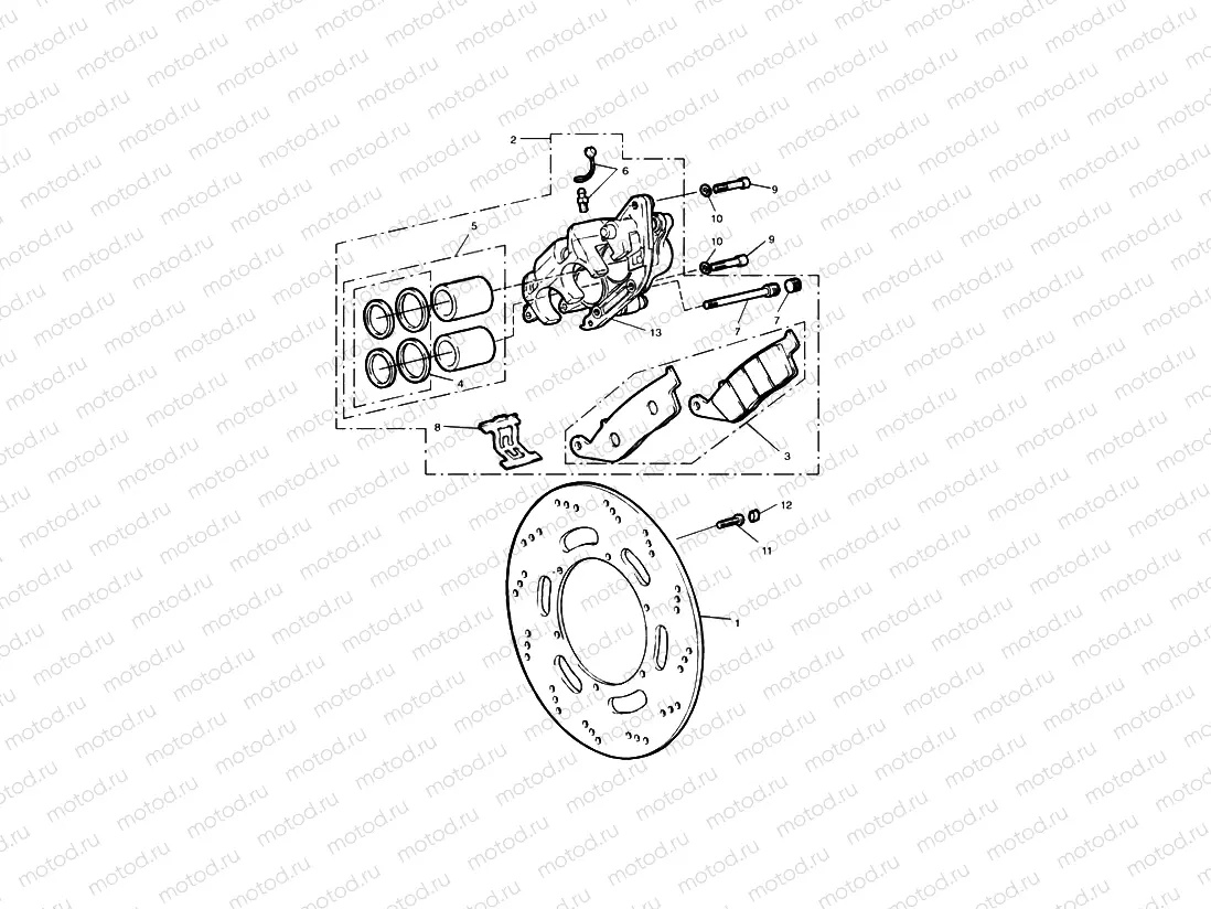 Front Brake Caliper & Discs