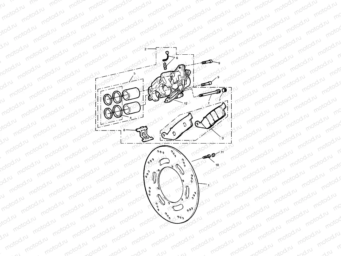 Front Brake Caliper & Discs