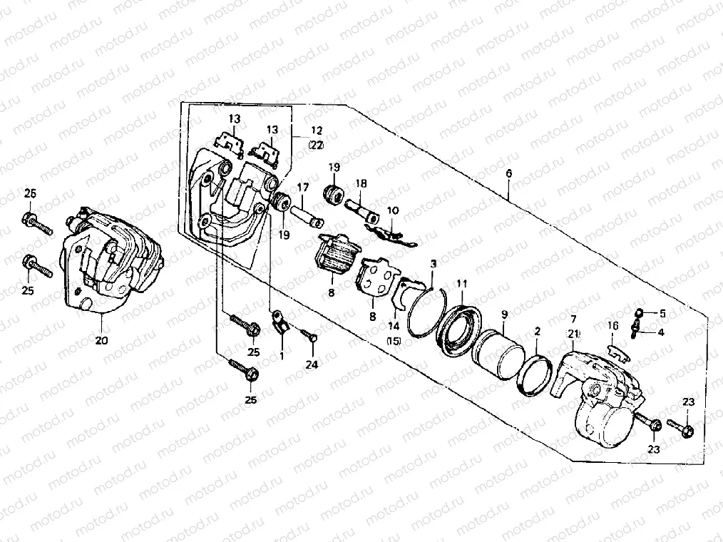 FRONT BRAKE CALIPER (EUROPE)