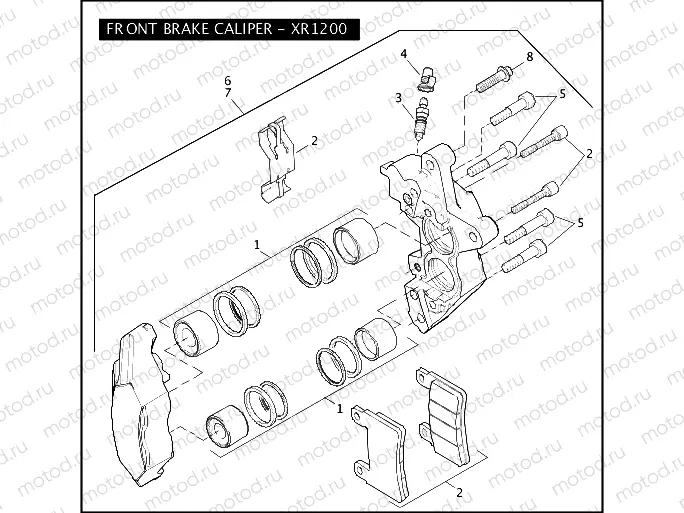 FRONT BRAKE CALIPER - XR1200