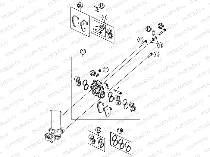 FRONT BRAKE CALIPER|Frame|13