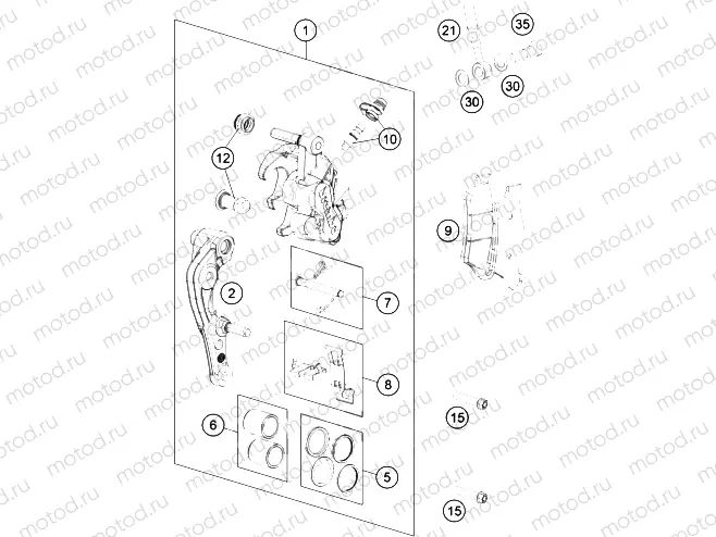 FRONT BRAKE CALIPER|Frame|13