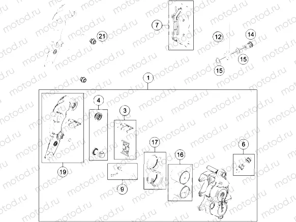 FRONT BRAKE CALIPER|Frame|13
