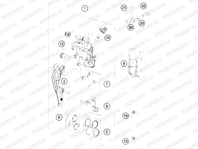 FRONT BRAKE CALIPER|Frame|13