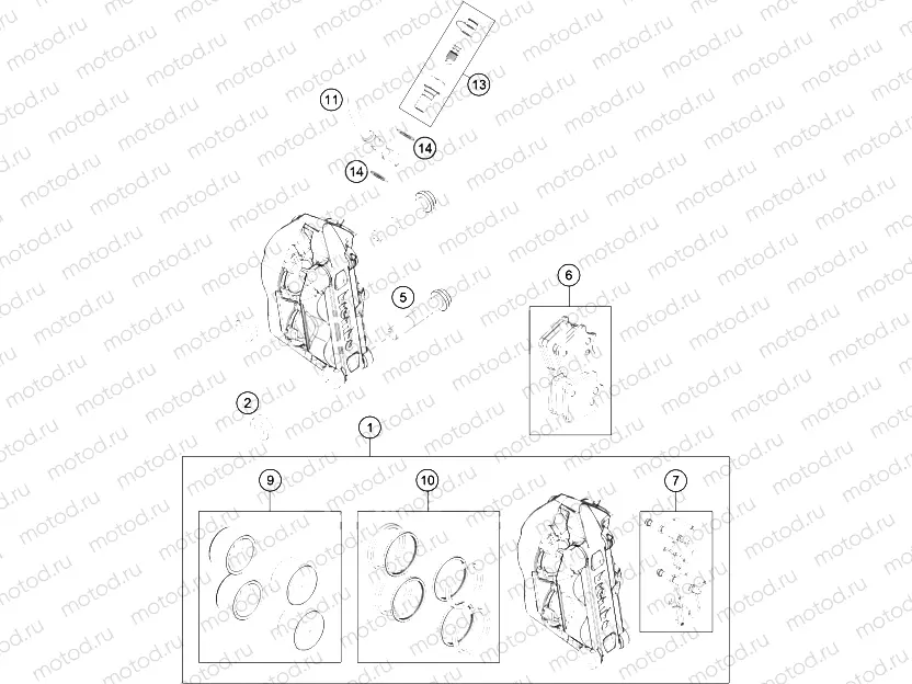 FRONT BRAKE CALIPER|Frame|13