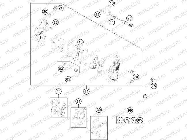 FRONT BRAKE CALIPER|Frame|13