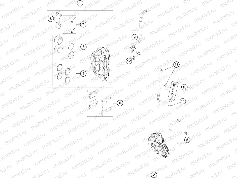 FRONT BRAKE CALIPER|Frame|13