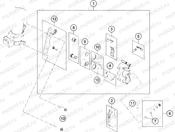 FRONT BRAKE CALIPER|Frame|13