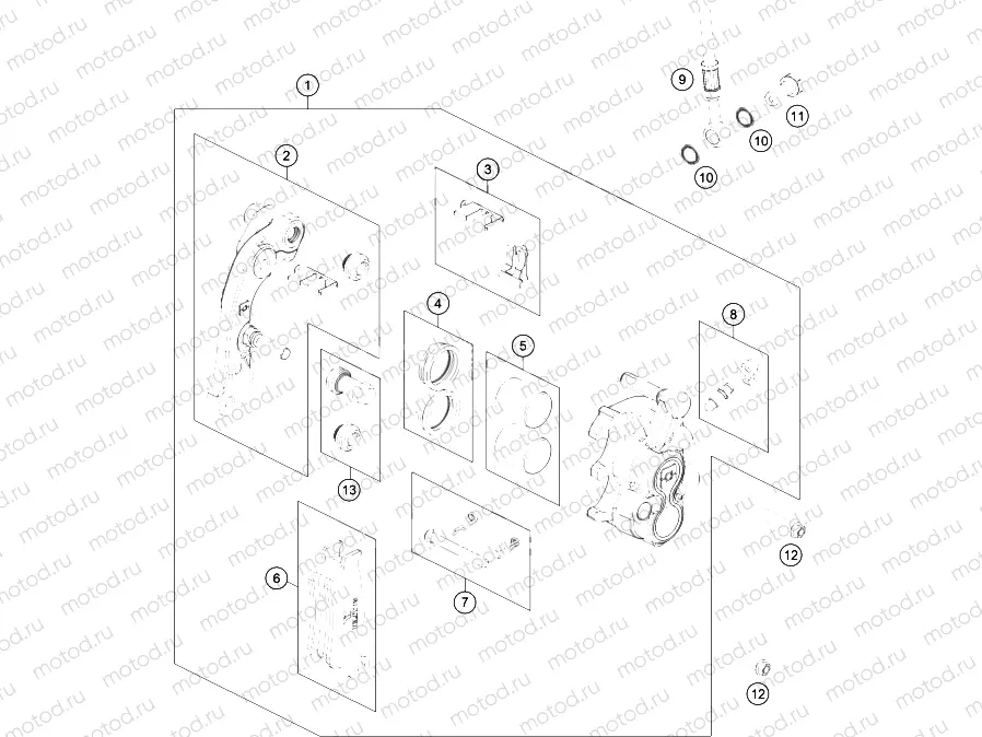 FRONT BRAKE CALIPER|Frame|13