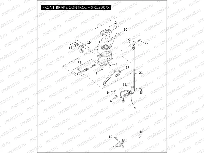 FRONT BRAKE CONTROL - XR1200/X