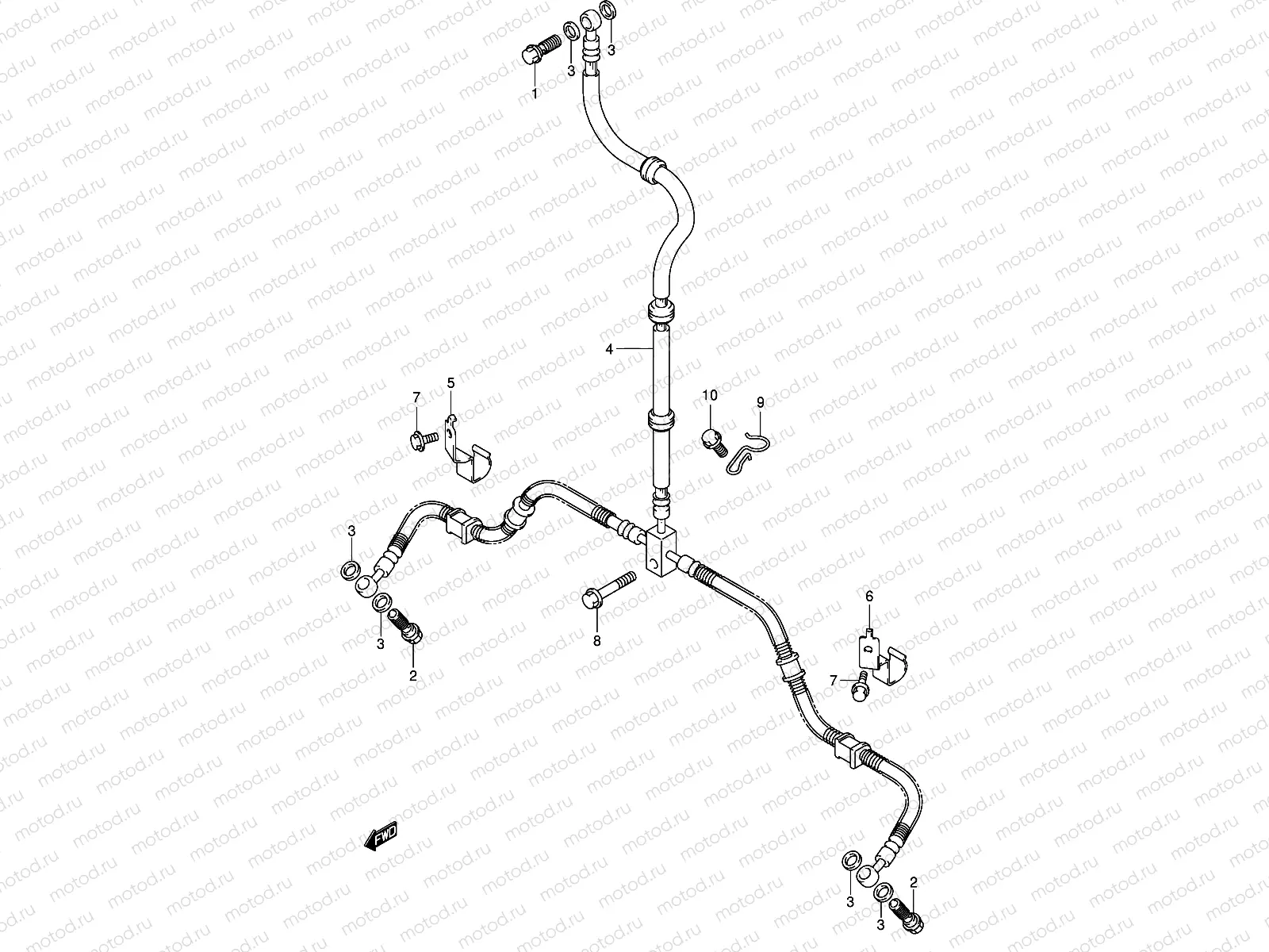 FRONT BRAKE HOSE (MODEL K2/K3/K4/K5)