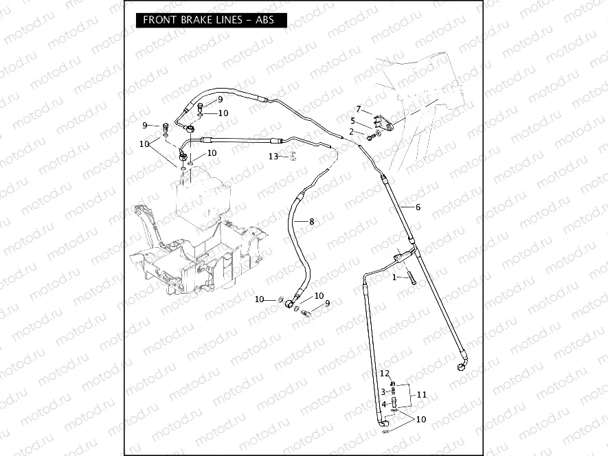 FRONT BRAKE LINES - ABS