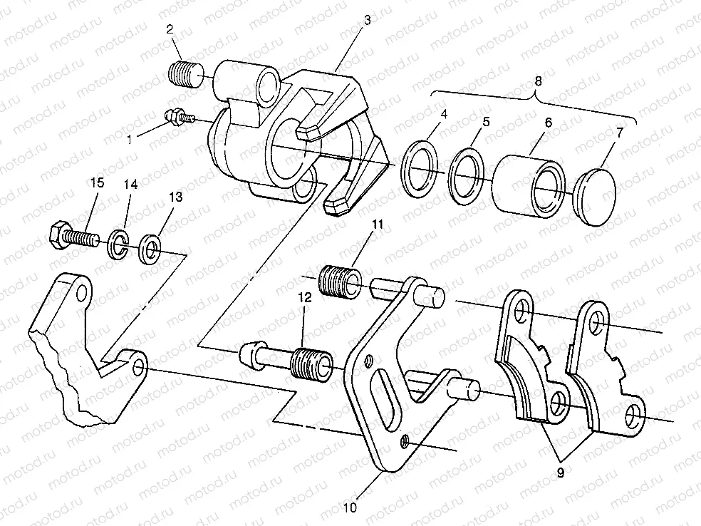 FRONT BRAKE Magnum 6X6 - W968744 and Magnum 6X6 Swedish - S968744 (4936073607B009) | FRONT BRAKE Magnum 6X6 - W968744 and Magnum 6X6 Swedish - S968744 (4936073607B009)