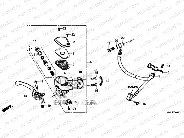 FRONT BRAKE MAST5ER CYLINDER