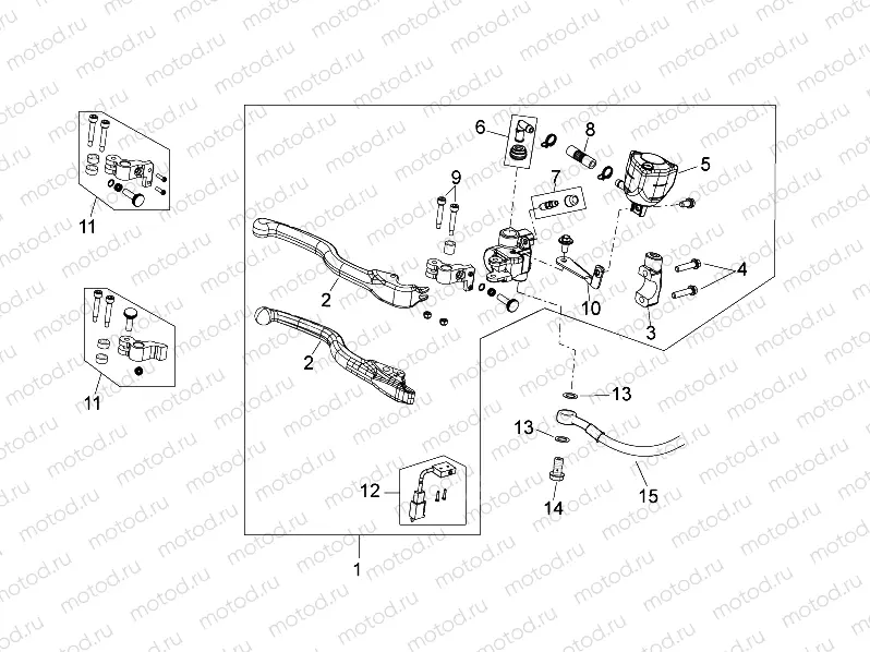 Front brake master cyl. II