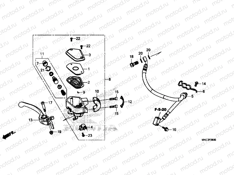 FRONT BRAKE MASTER CYLINDER