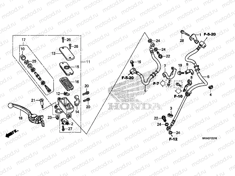 FRONT BRAKE MASTER CYLINDER