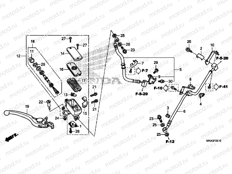 FRONT BRAKE MASTER CYLINDER