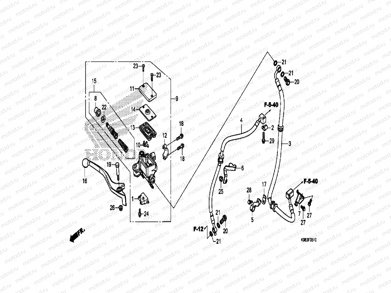 FRONT BRAKE MASTER CYLINDER