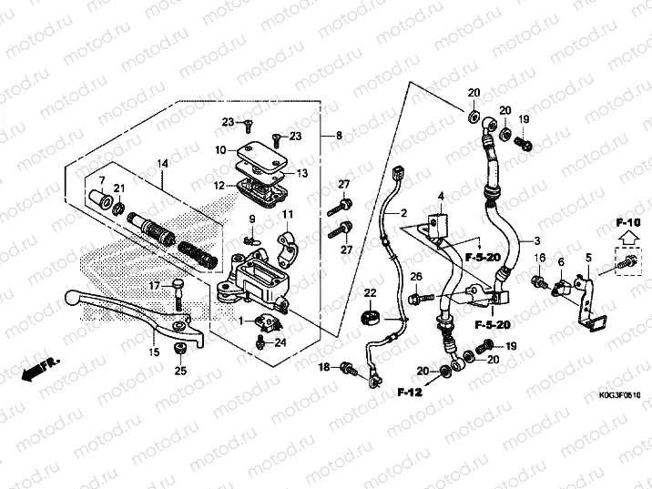 FRONT BRAKE MASTER CYLINDER (C125A)