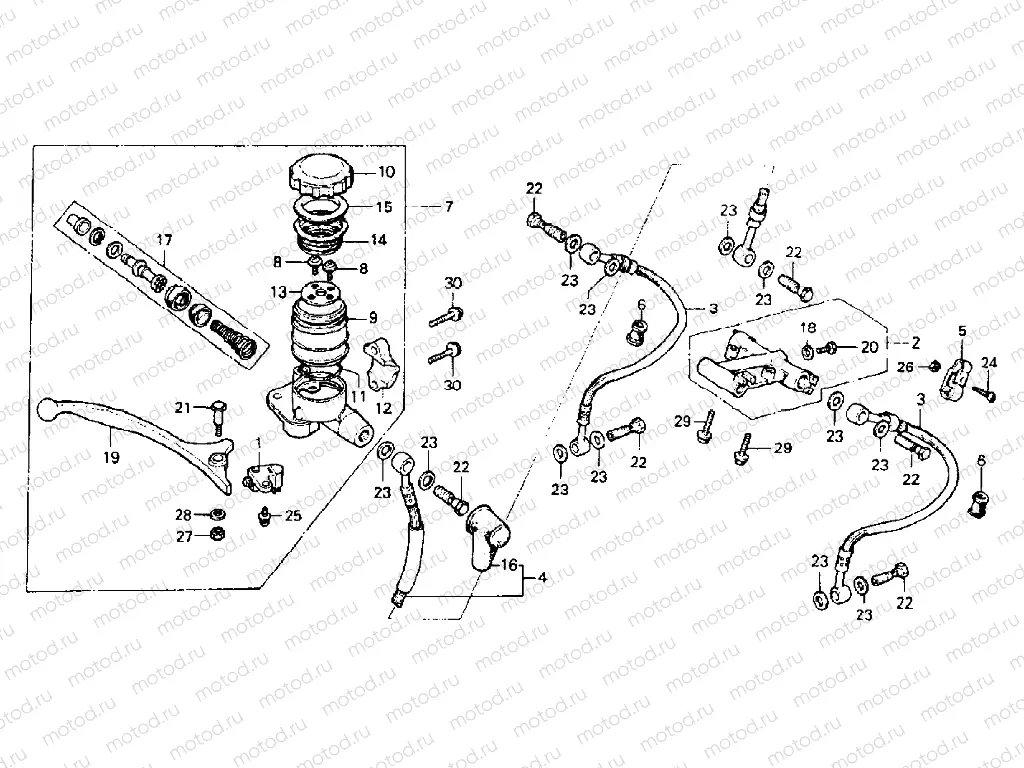 FRONT BRAKE MASTER CYLINDER (EUROPE)