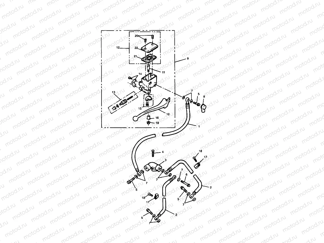 Front Brake Master Cylinder & Ho