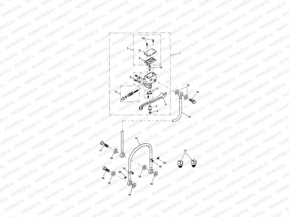 Front Brake Master Cylinder & Ho