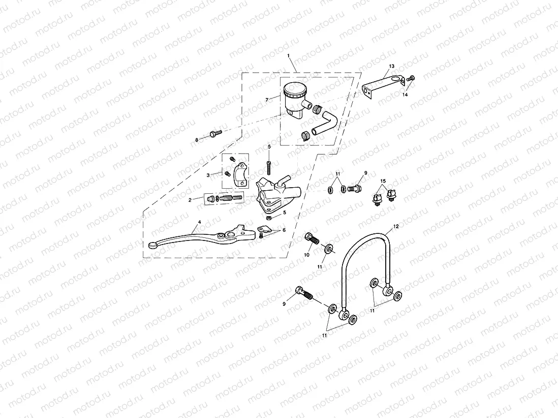 Front Brake Master Cylinder & Ho