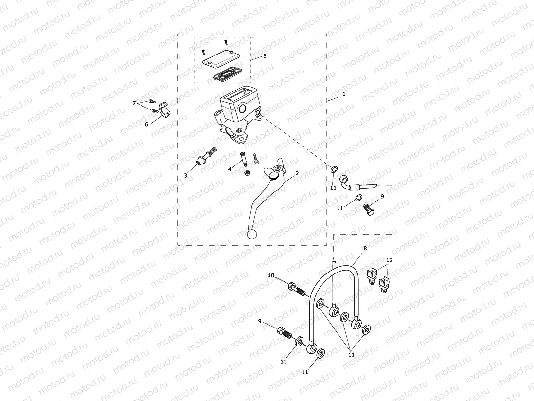 Front Brake Master Cylinder & Ho