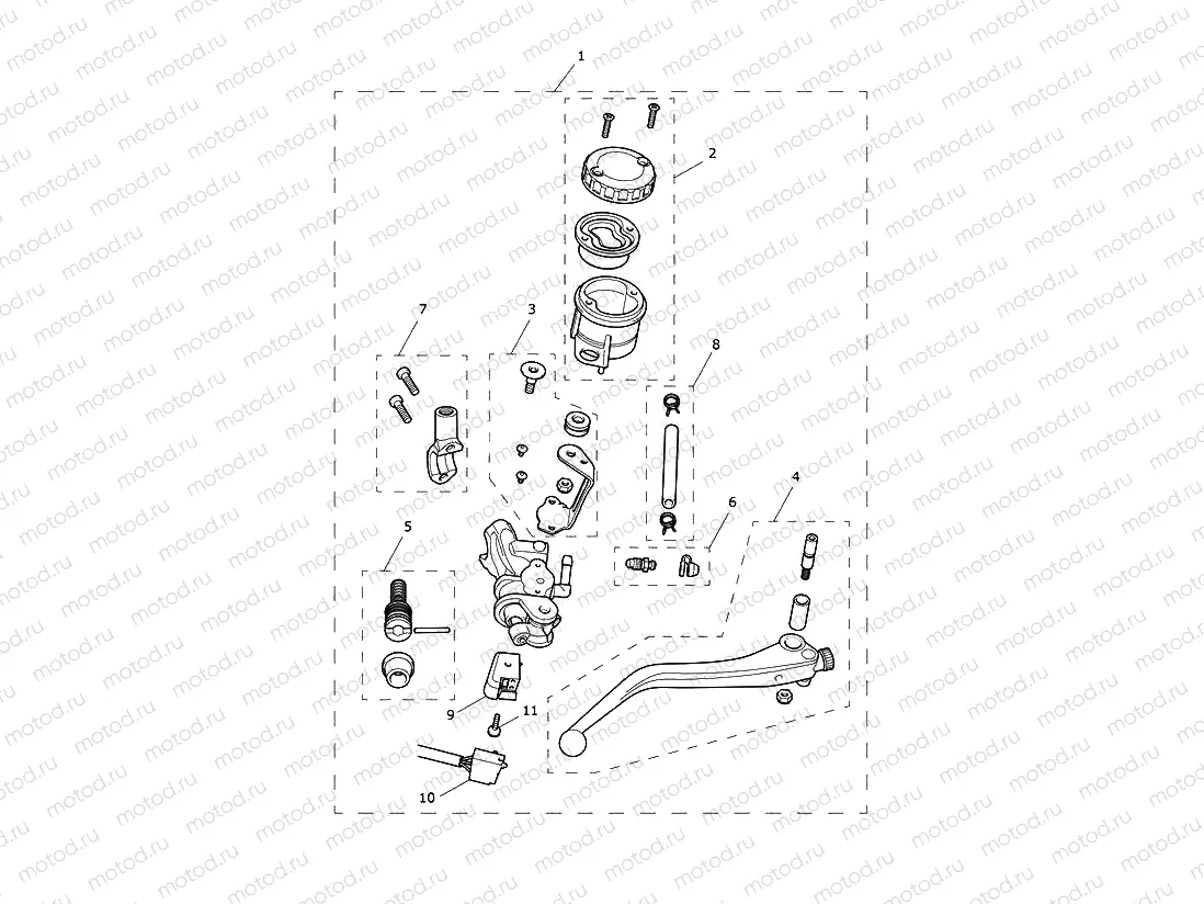 Front Brake Master Cylinder & Ho