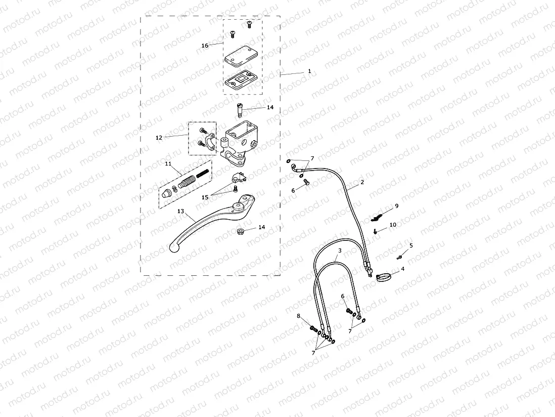 Front Brake Master Cylinder & Hoses