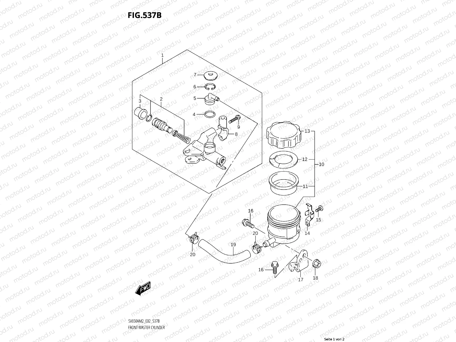 FRONT BRAKE MASTER CYLINDER (X)