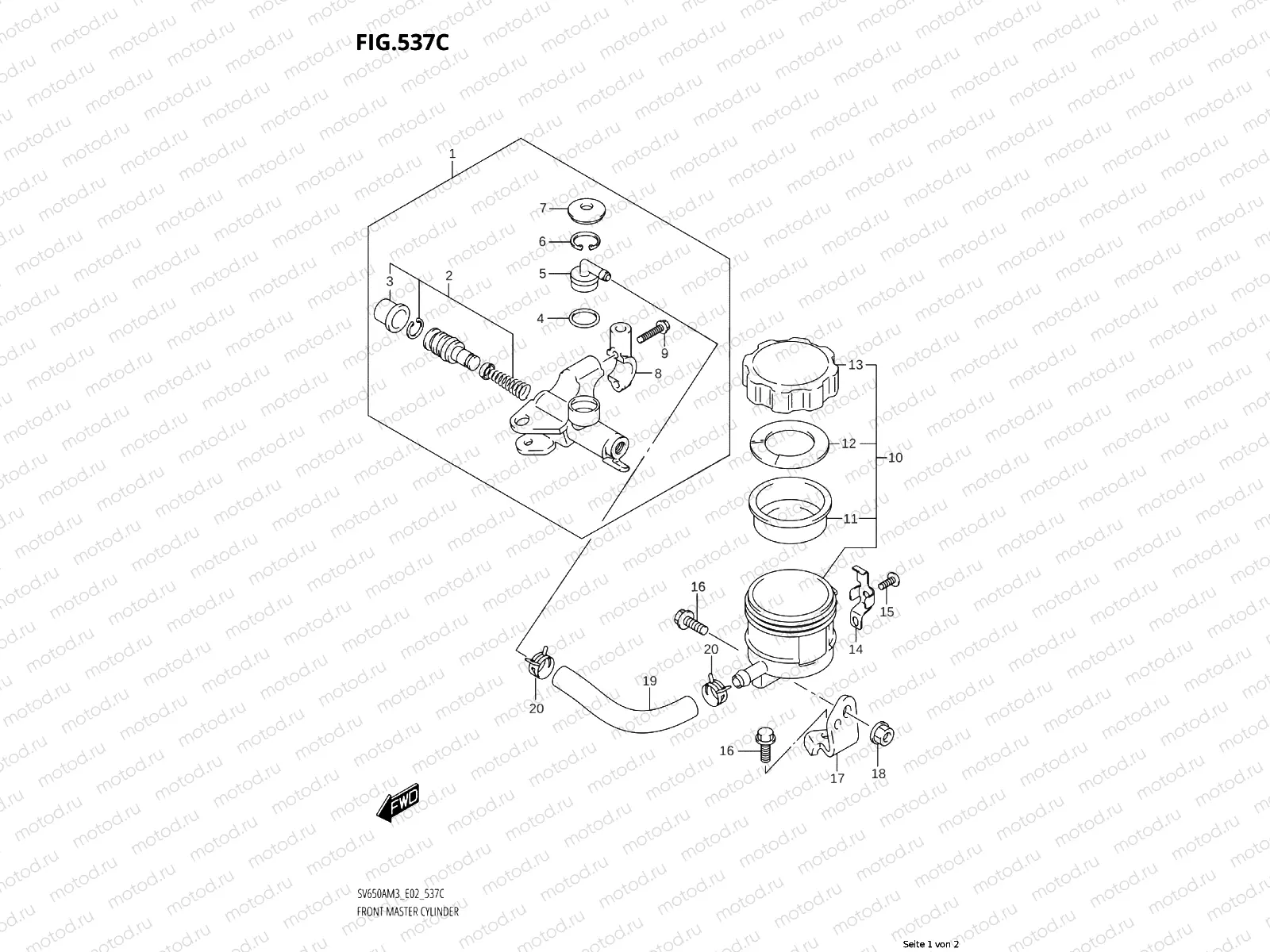 FRONT BRAKE MASTER CYLINDER (X)