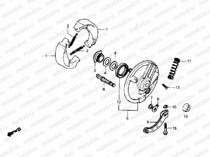 Front brake panel