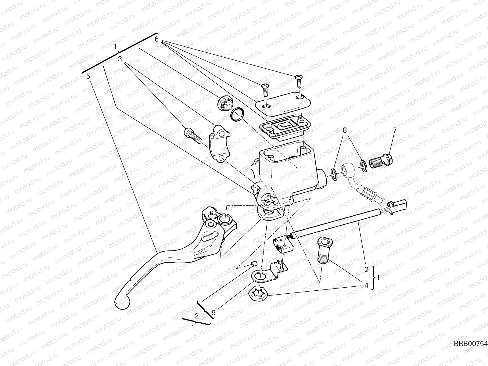 FRONT BRAKE PUMP [MOD:SCR800NS]