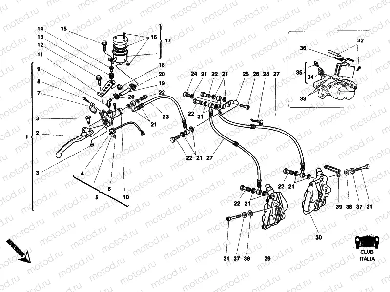 FRONT BRAKE SYSTEM CLUB ITALIA » BRAKING SYSTEM