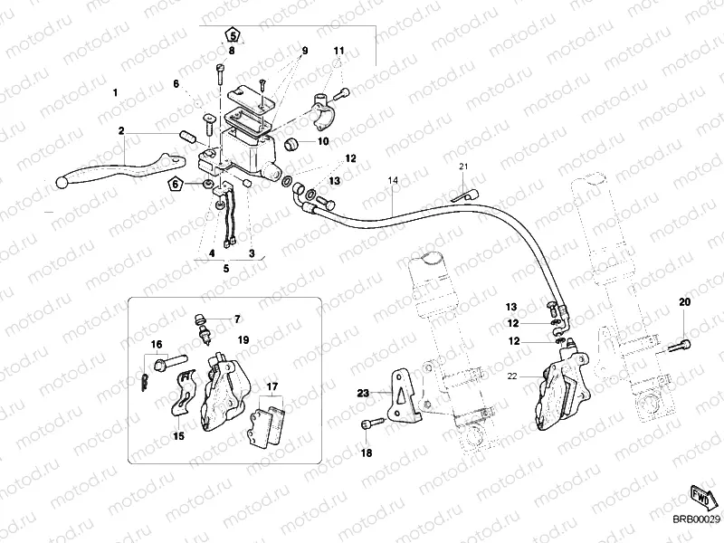 FRONT BRAKE SYSTEM DARK SINGLE DISK » BRAKING SYSTEM