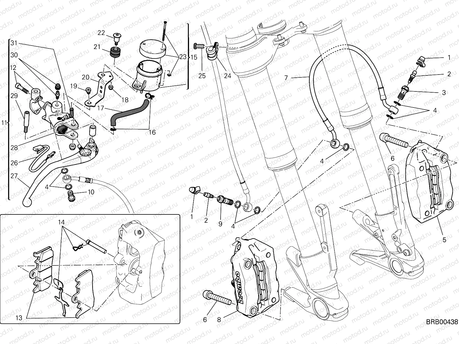 FRONT BRAKE SYSTEM [MOD:HYM-SP;XST:AUS,EUR,FRA,JAP]