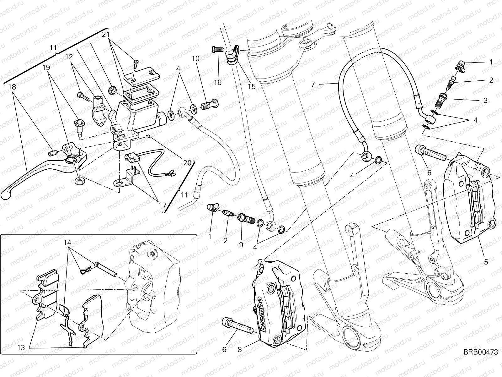 FRONT BRAKE SYSTEM [MOD:HYP STR;XST:AUS,EUR,FRA,JAP,TWN]