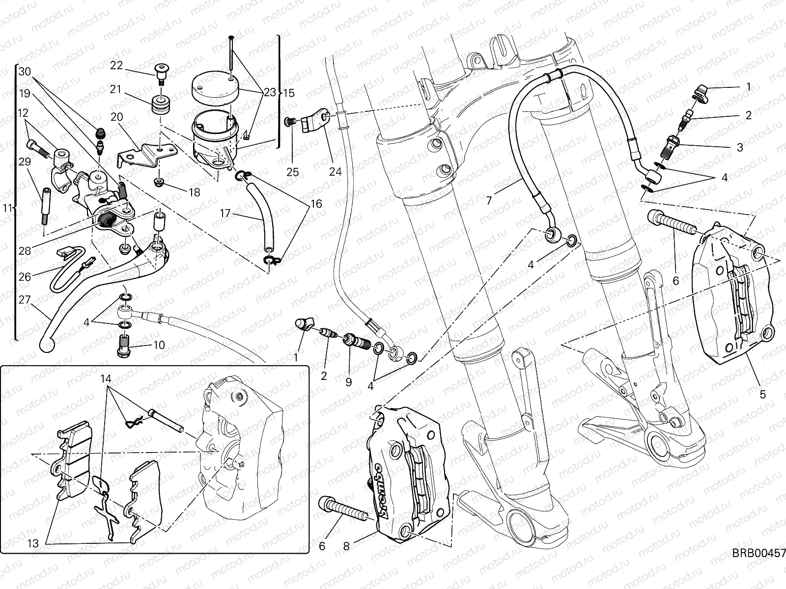 FRONT BRAKE SYSTEM [MOD:M 1200]