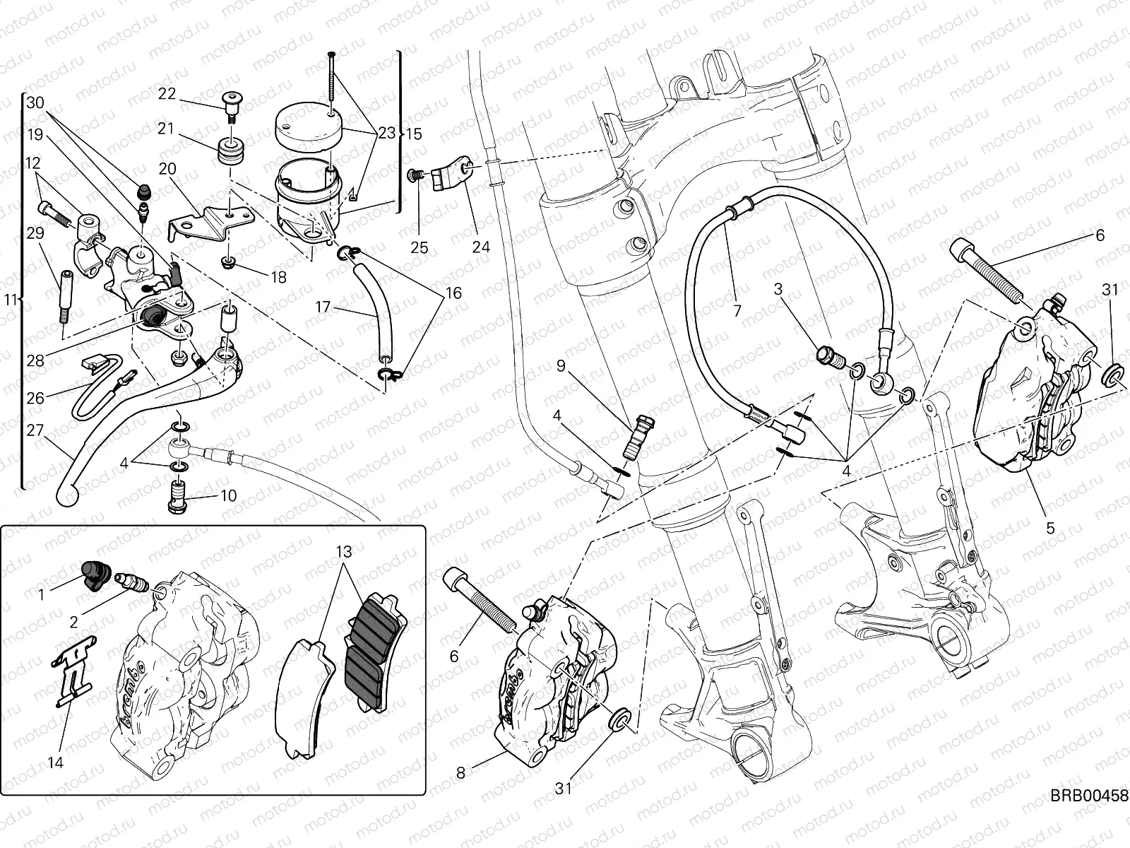 FRONT BRAKE SYSTEM [MOD:M 1200S]