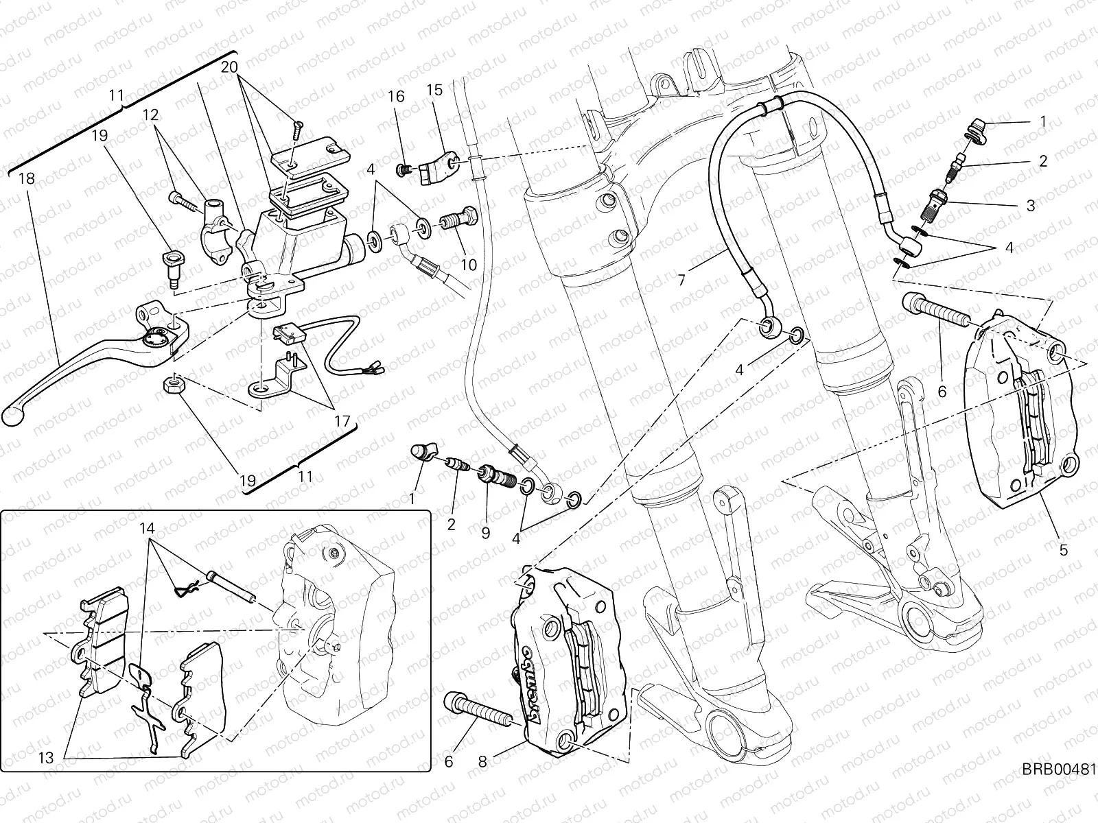 FRONT BRAKE SYSTEM [MOD:M821DARK]