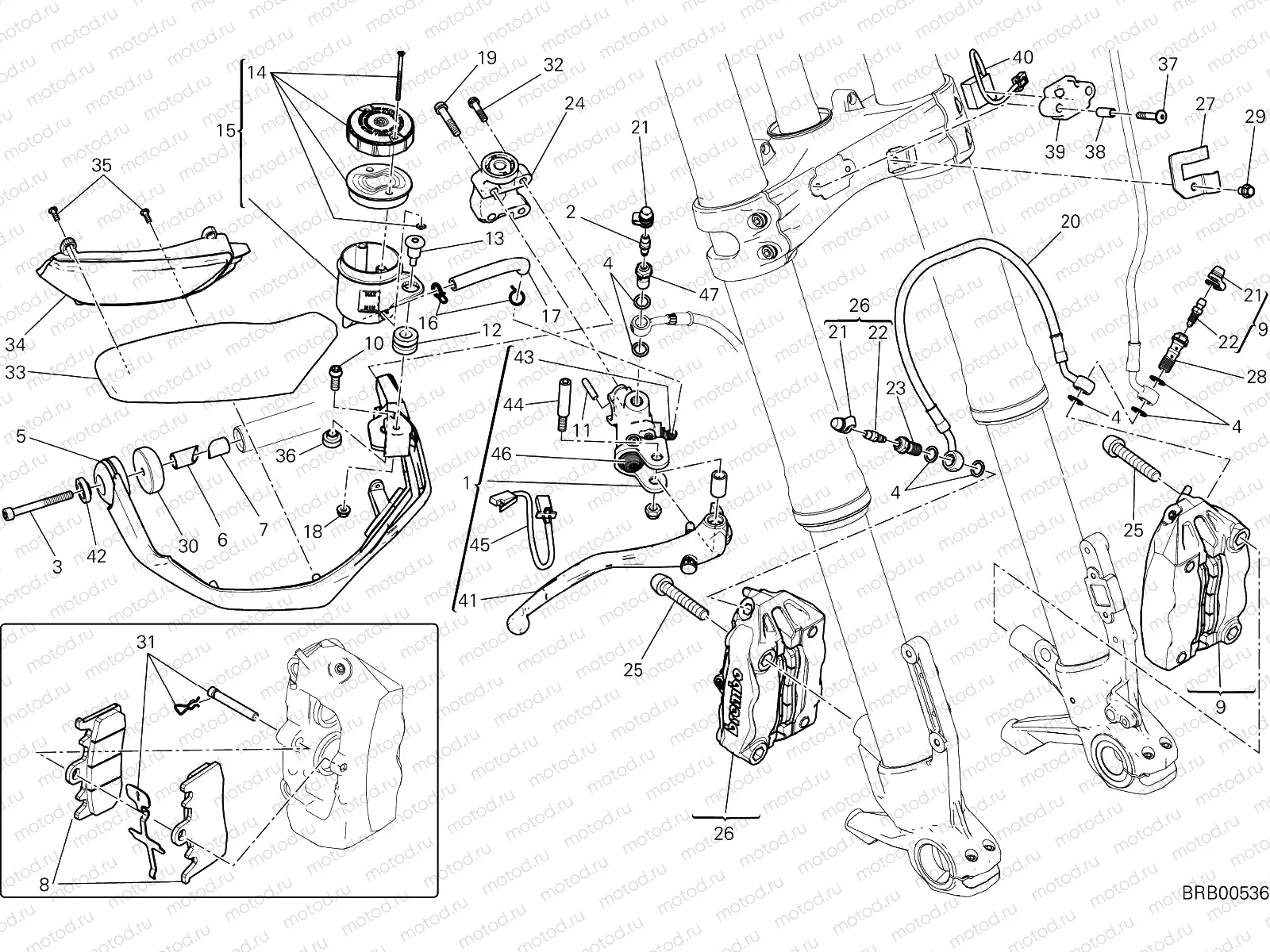 FRONT BRAKE SYSTEM [MOD:MS1200EP]
