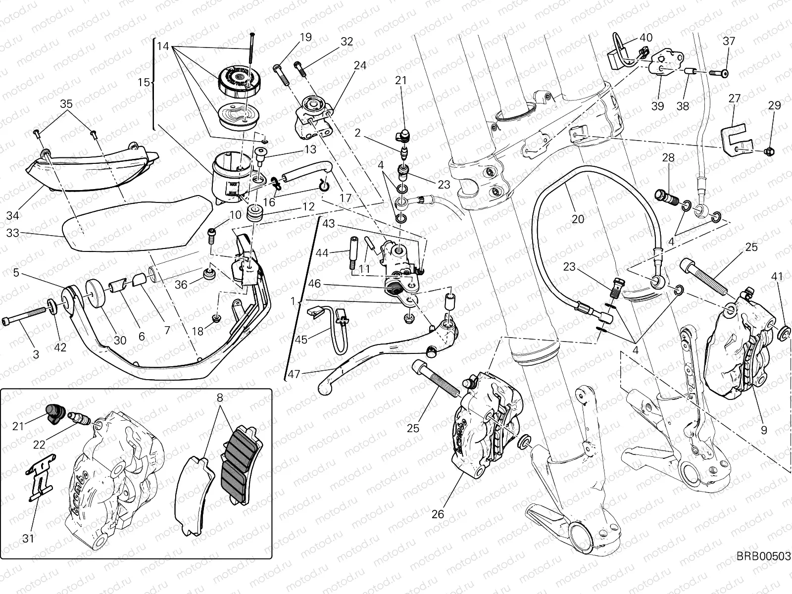 FRONT BRAKE SYSTEM [MOD:MS1200S;XST:AUS,EUR,FRA,JAP]