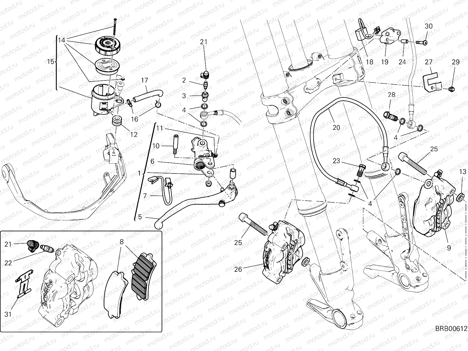 FRONT BRAKE SYSTEM [MOD:MS1260SA]
